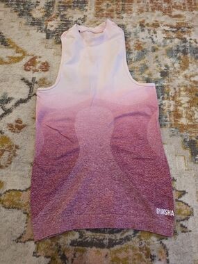 GYMSHARK Pink Ombre Seamless Tank Top Size Med/large
